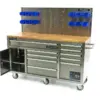 HBM Werkbank 158 cm mit 10 Schubladen, Tür und Rückwand, Edelstahl – Bild 5