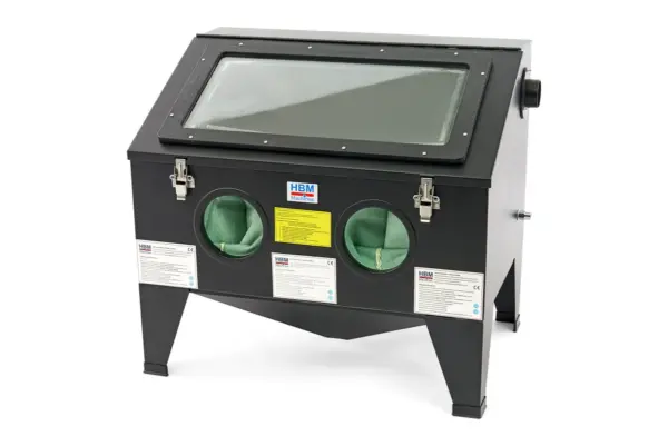 HBM SBC 190 Strahlkabine, Frontlader mit Gasdruckfedern