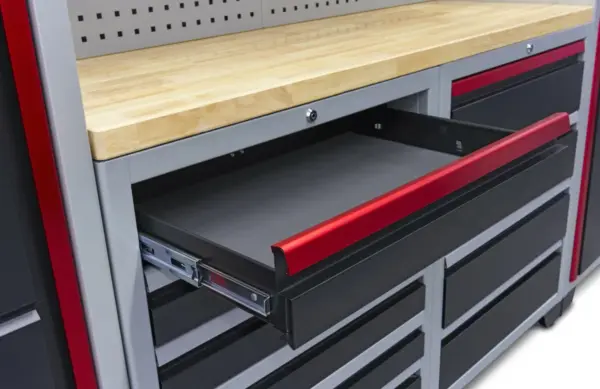 HBM modulares Profi-Werkstattsystem deluxe, 16-teilig, schwarz-rot – Bild 16