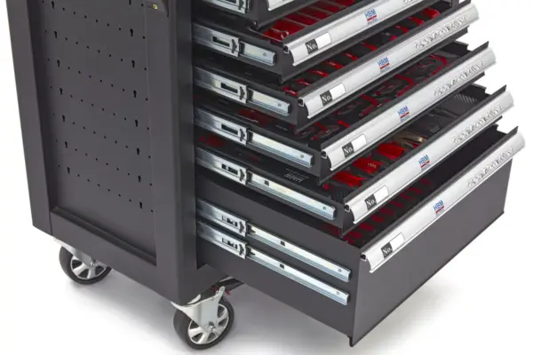 HBM gefüllter Premium-Werkzeugwagen XL mit Tür, 274-teilig – Bild 20