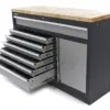 HBM 7 Schubladen 136 Cm. Professioneller Werkzeugschrank, Werkbank mit Tür für Werkstattausrüstung – Bild 8