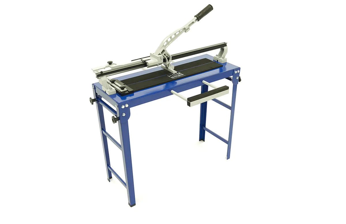 HBM 600 mm. Professioneller Hochleistungs-Fliesenschneider inklusive Ständer und 2 Schneidrädchen