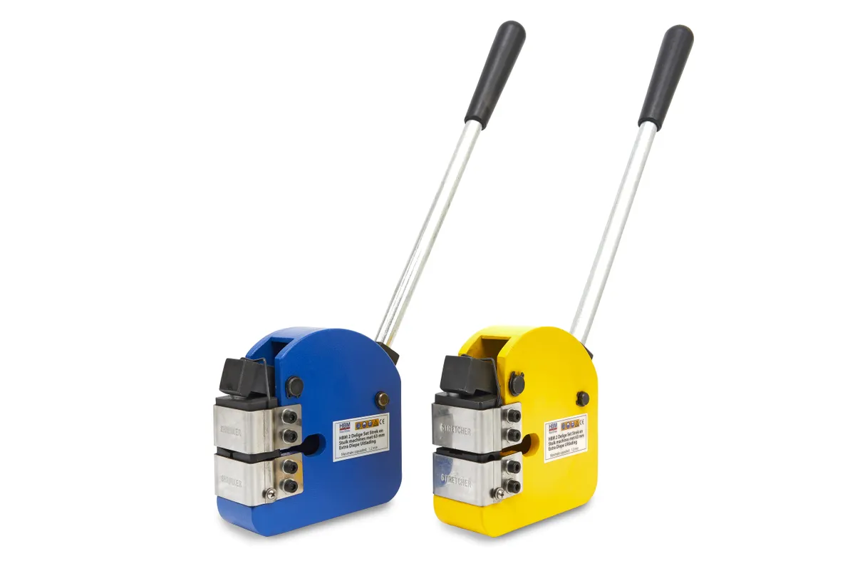 HBM 2er Set Streck- und Stauchmaschinen mit 63 mm extra tiefer Entladung