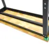 HBM höhenverstellbare Werkbank 152 cm, massive Holzarbeitsplatte, schwarz – Bild 5