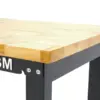 HBM höhenverstellbare Werkbank 152 cm, massive Holzarbeitsplatte, schwarz – Bild 7