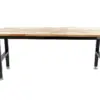 HBM höhenverstellbare Werkbank 182 cm, massive Holzarbeitsplatte, schwarz – Bild 2