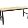 HBM höhenverstellbare Werkbank 182 cm, massive Holzarbeitsplatte, schwarz – Bild 3