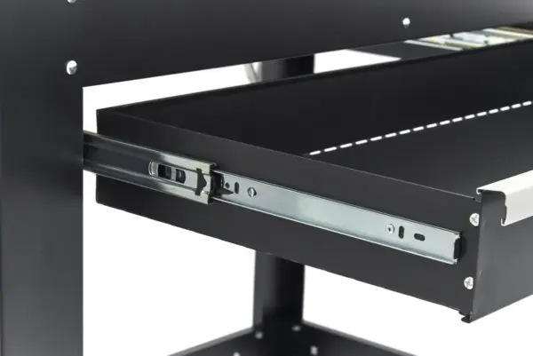 HBM Werkbank 115 cm mit großer Schublade, Schrankwand und Rückwand, schwarz – Bild 13
