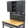 HBM Werkbank 115 cm mit großer Schublade, Schrankwand und Rückwand, schwarz – Bild 5