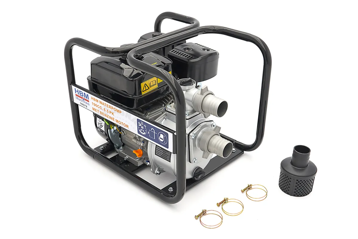 HBM Wasserpumpe 196cc. 6,5 PS mit Benzinmotor