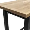 HBM Werkbank 122 cm mit 2 Schubladen, fahrbar, massive Holzarbeitsplatte, schwarz – Bild 6