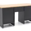 HBM Werkbank 171 cm mit 6 Schubladen und Tür, massive Holzarbeitsplatte, schwarz – Bild 3
