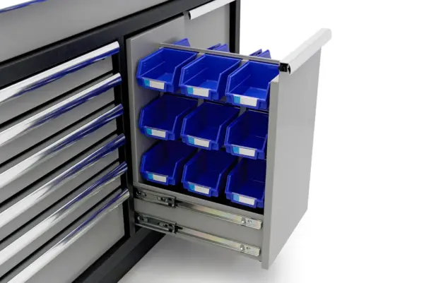 HBM professioneller Werkzeugschrank 136 cm mit 9 Schubladen, Werkbank für Werkstattausrüstung – Bild 16