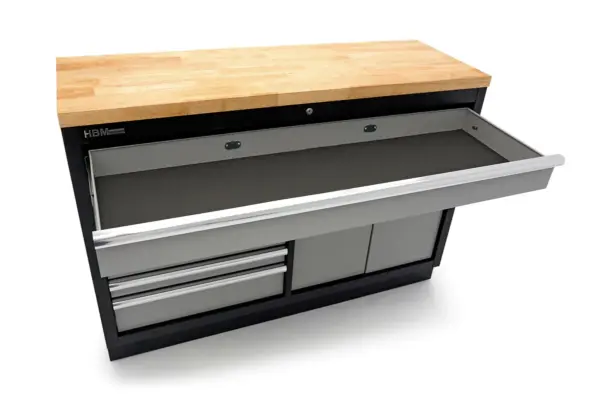 HBM professioneller Werkzeugschrank 136 cm mit 9 Schubladen, Werkbank für Werkstattausrüstung – Bild 4
