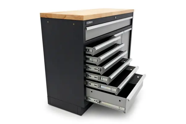 HBM professioneller Werkzeugschrank 136 cm mit 9 Schubladen, Werkbank für Werkstattausrüstung – Bild 5