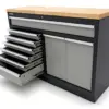 HBM professioneller Werkzeugschrank 136 cm mit 9 Schubladen, Werkbank für Werkstattausrüstung – Bild 8