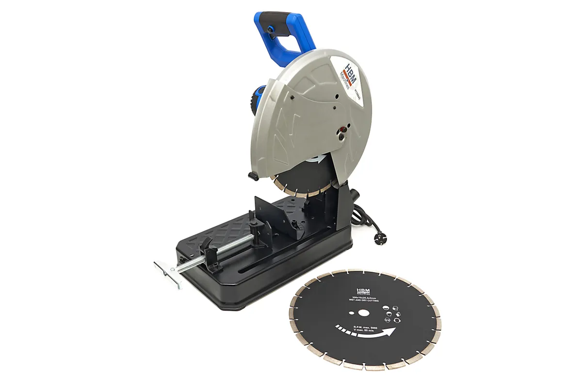 HBM 350 mm Steinsägemaschine – 2.300 W, inklusive 2 Diamantsägeblätter