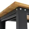 HBM höhenverstellbare Werkbank 160 cm, massive Holzarbeitsplatte, schwarz – Bild 5