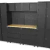 HBM Premium-Werkstattsystem, 11-teilig, mattschwarz