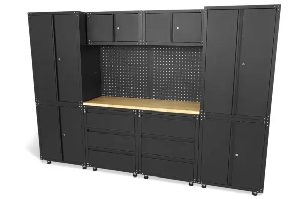 HBM Premium-Werkstattsystem, 11-teilig, mattschwarz