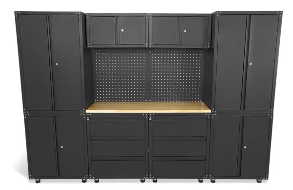 HBM Premium-Werkstattsystem, 11-teilig, mattschwarz – Bild 2