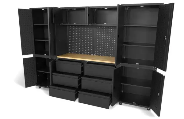 HBM Premium-Werkstattsystem, 11-teilig, mattschwarz – Bild 4