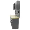 HBM Werkbank 160 cm mit 6 Schubladen, Schrankwand und Rückwand, schwarz, grau – Bild 2