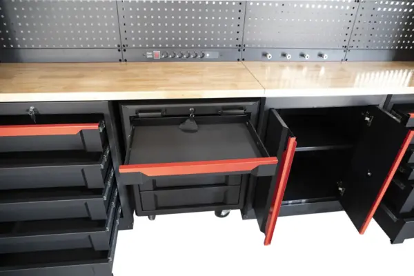 HBM professionelles, modulares Werkstattsystem der Extraklasse, 17-teilig, schwarz-rot – Bild 11 HBM professionelles, modulares Werkstattsystem der Extraklasse, 17-teilig, schwarz-rot – Bild 11