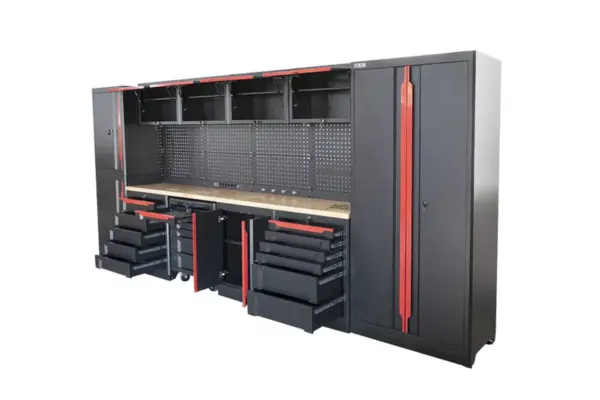 HBM professionelles, modulares Werkstattsystem der Extraklasse, 17-teilig, schwarz-rot – Bild 4 HBM professionelles, modulares Werkstattsystem der Extraklasse, 17-teilig, schwarz-rot – Bild 4