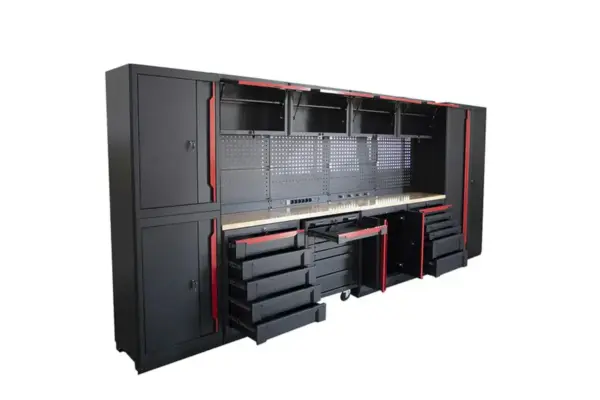 HBM professionelles, modulares Werkstattsystem der Extraklasse, 17-teilig, schwarz-rot – Bild 5 HBM professionelles, modulares Werkstattsystem der Extraklasse, 17-teilig, schwarz-rot – Bild 5