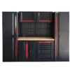 HBM professionelles, modulares Werkstattsystem der Extraklasse, 10-teilig, schwarz-rot
