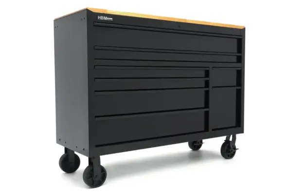 HBM Werkzeugwagen, 8 Schubladen, 142 cm, schwarz – Bild 4