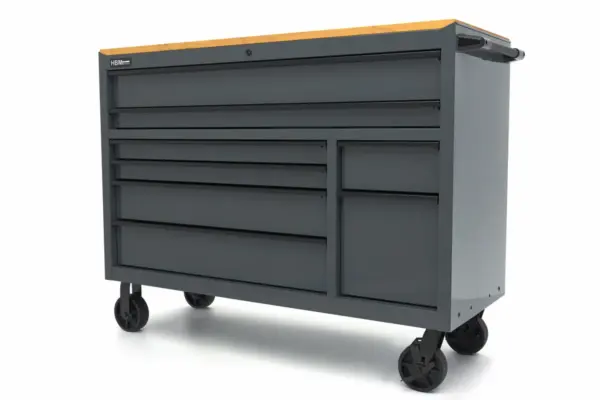 HBM Werkzeugwagen mit 8 Schubladen, 142 cm, grau – Bild 2 HBM Werkzeugwagen mit 8 Schubladen, 142 cm, grau – Bild 2