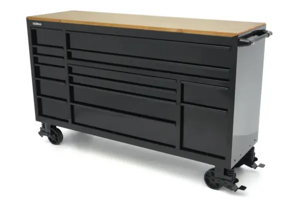 HBM Werkzeugwagen, 14 Schubladen, 182 cm, schwarz