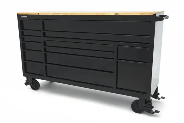 HBM Werkzeugwagen, 14 Schubladen, 182 cm, schwarz – Bild 3