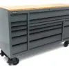 HBM Werkzeugwagen, 14 Schubladen, 182 cm, grau – Bild 2