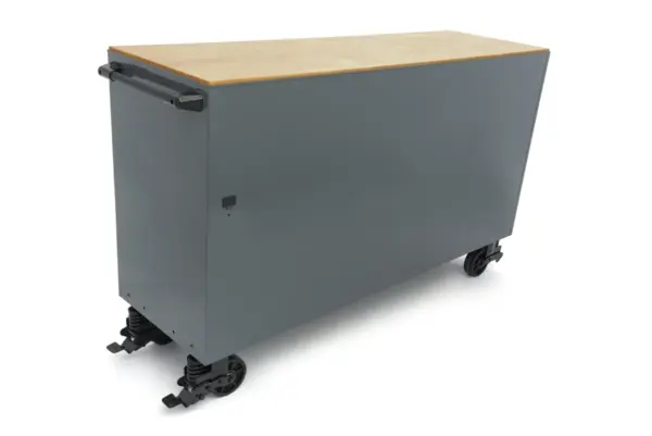 HBM Werkzeugwagen, 14 Schubladen, 182 cm, grau – Bild 3
