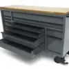 HBM Werkzeugwagen, 14 Schubladen, 182 cm, grau – Bild 8