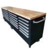 HBM Werkzeugwagen mit Holzarbeitsplatte, 258 cm, schwarz – Bild 3
