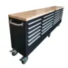 HBM Werkzeugwagen mit Holzarbeitsplatte, 258 cm, schwarz – Bild 5