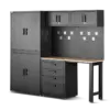 HBM Premium-Werkstattsystem, 8-teilig, Mattschwarz