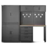 HBM Premium-Werkstattsystem, 8-teilig, Mattschwarz – Bild 2