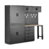 HBM Premium-Werkstattsystem, 8-teilig, Mattschwarz – Bild 3