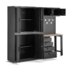 HBM Premium-Werkstattsystem, 8-teilig, Mattschwarz – Bild 4