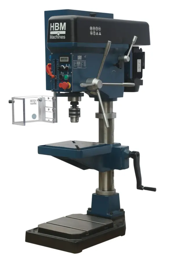 HBM Industrielle Säulenbohrmaschine 25 mm, 230 Volt, mit variabler Drehzahl