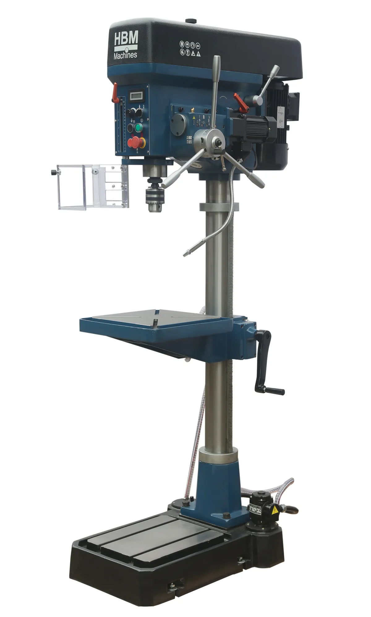 HBM Industrielle Stufenlose Säulenbohrmaschine Deluxe 32 mm, 230 Volt