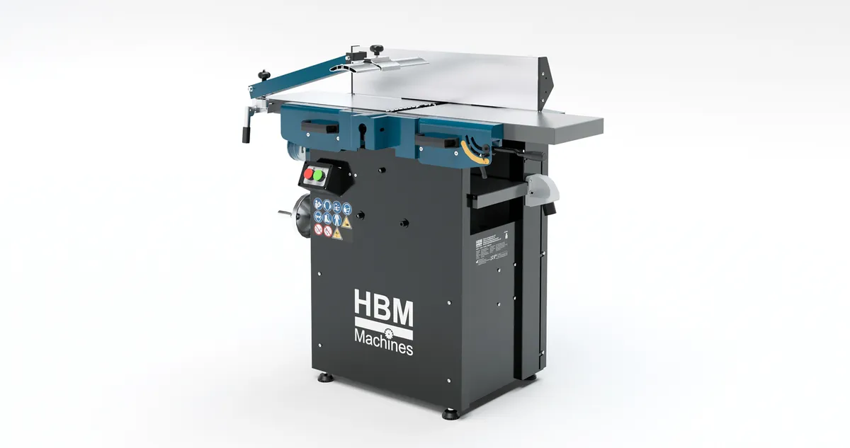 HBM Abricht-Dickenhobelmaschine mit Spiralmesserwelle 12 Zoll, 400 Volt