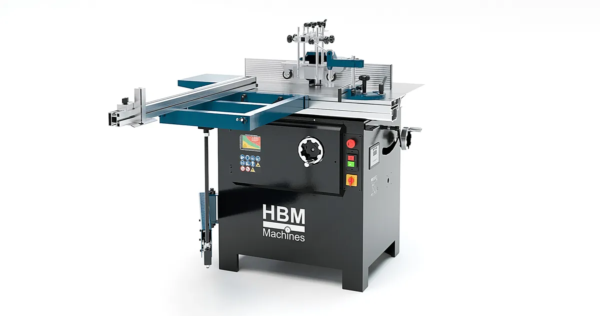 HBM Holzfräsmaschine mit Rollentisch 2800 Watt 400 Volt