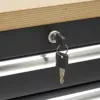 HBM Werkzeugwagen, mobile Werkbank 114 cm mit Holzarbeitsplatte, schwarz – Bild 7