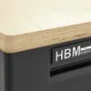 HBM Werkzeugwagen, mobile Werkbank 114 cm mit Holzarbeitsplatte, schwarz – Bild 8
